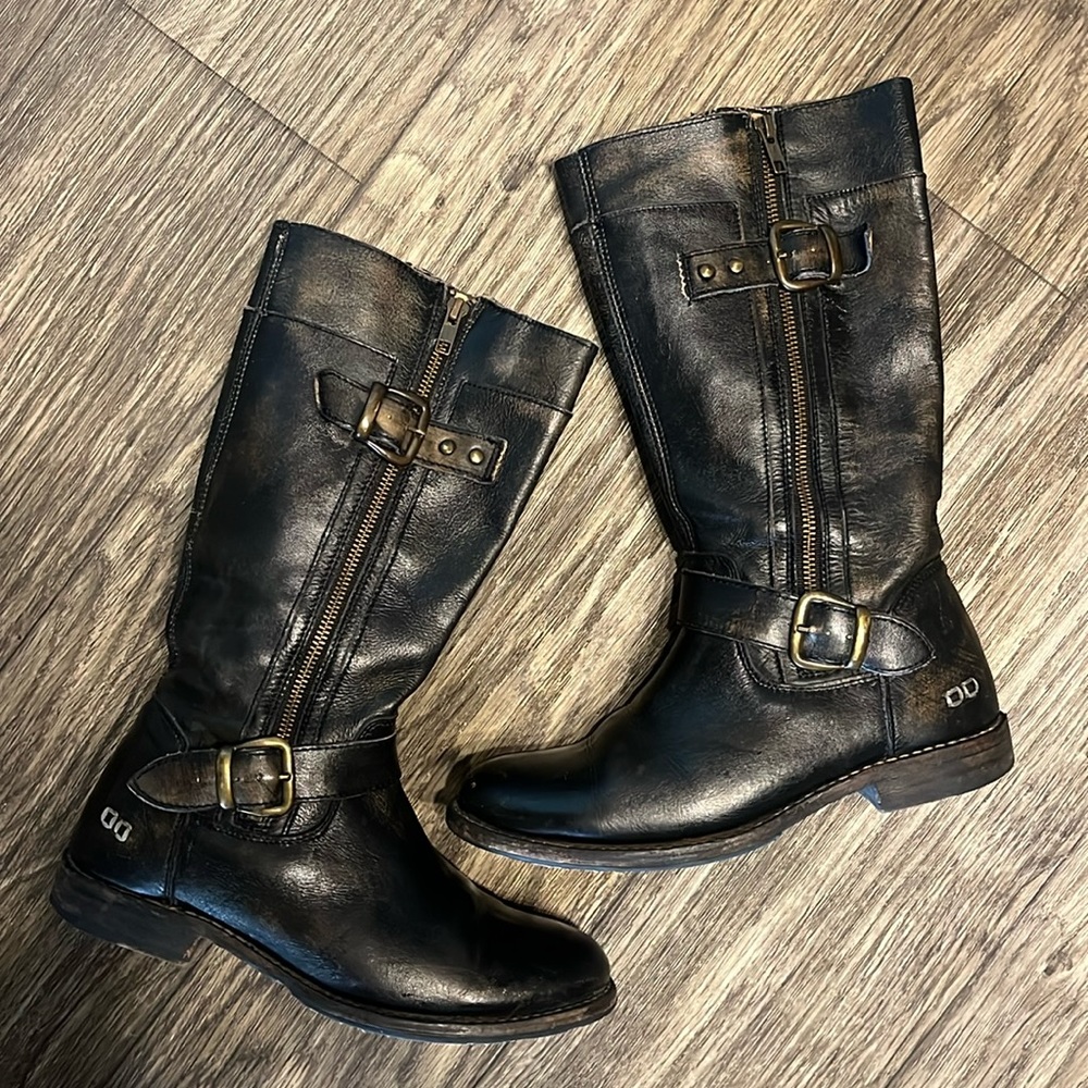 Bed Stu Gogo Lug Wide Calf Boot size 8